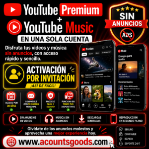 YOUTUBE PREMIUM INDIVIDUAL INVITACIÓN X30 DIAS (CON TU CORREO GMAIL)