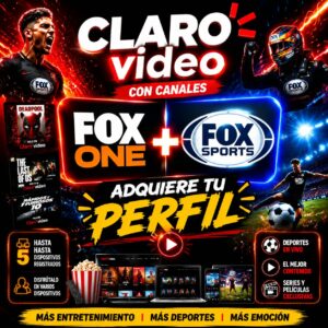 CLAROVIDEO + FOX ONE & FOX SPORTS PERFIL X30 DIAS