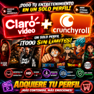 CLAROVIDEO + CRUNCHYROLL PERFIL X30 DIAS